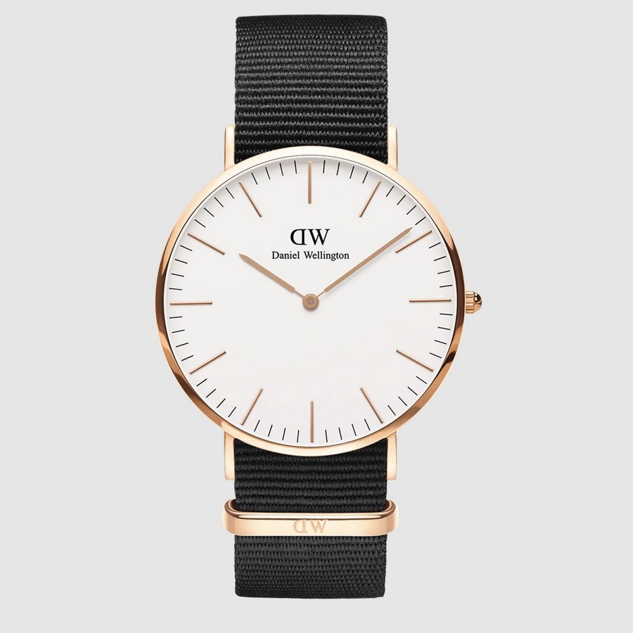 Đồng Hồ Dw Daniel Wallington Classic Cornwall Nam Trắng Đen Vàng